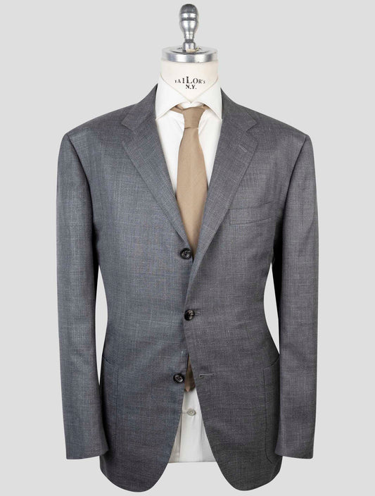 Kiton Gray Cashmere Silk Linen Suit
