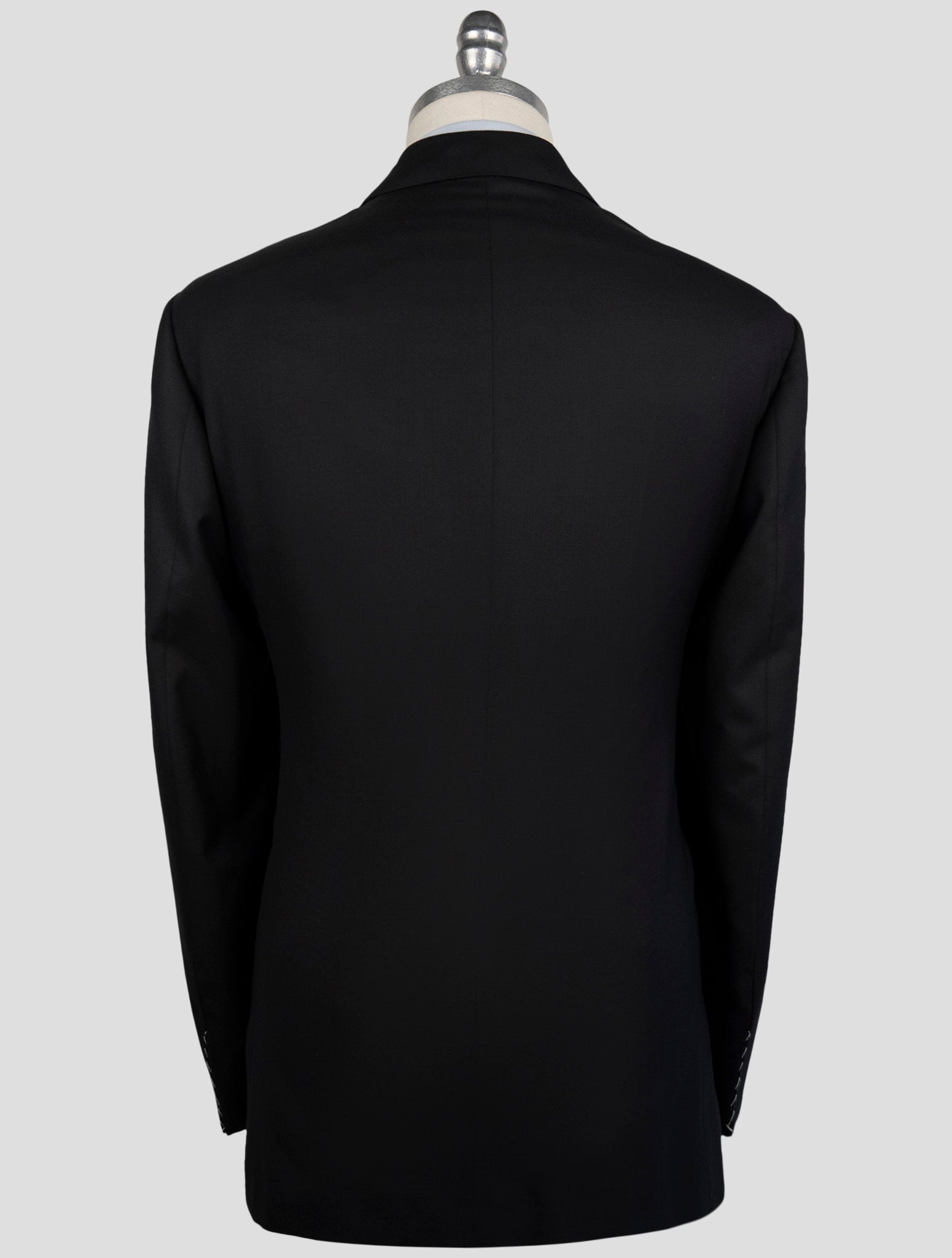 Kiton Black Wool 150's Diamante Blue Suit Smoking