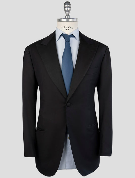 Kiton Black Wool 14 Micron Suit