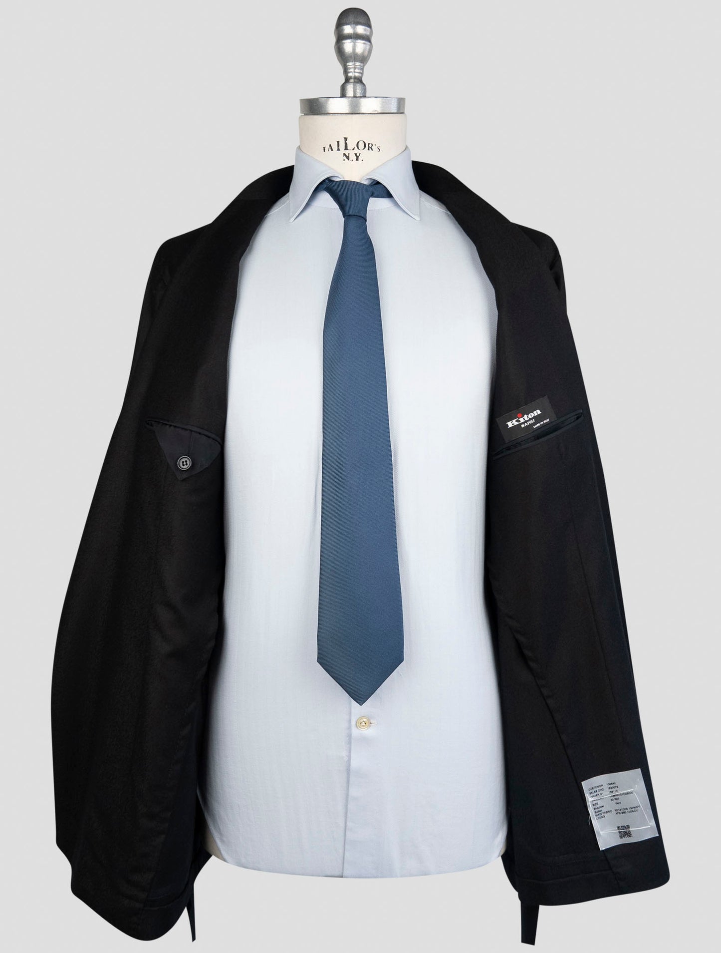 Kiton Blue Virgin Wool Blazer