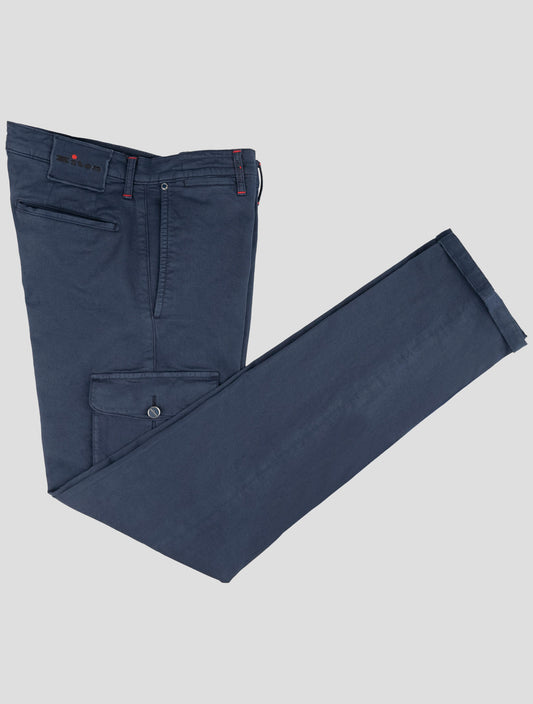 Kiton Blue Cotton Ea Cargo Pants