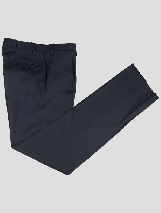 Kiton Blue Lyocell Viscose Silk Pants
