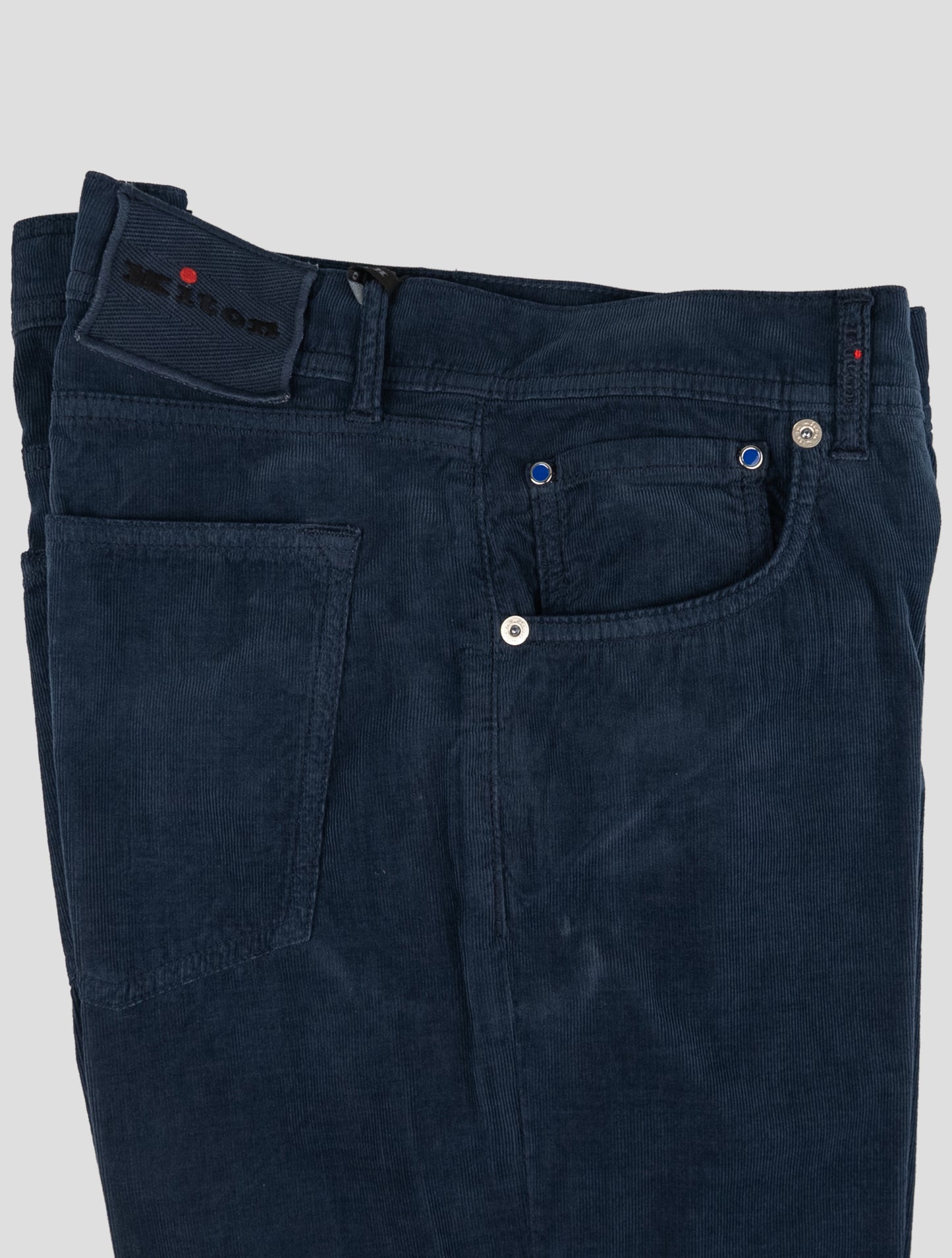 Kiton Blue Cotton silk Ea VelvetPants