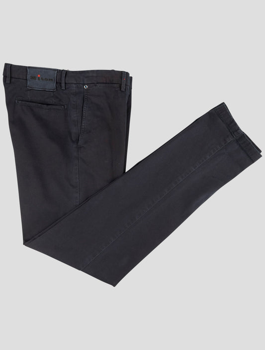 Kiton Blue Cotton Ea Pants