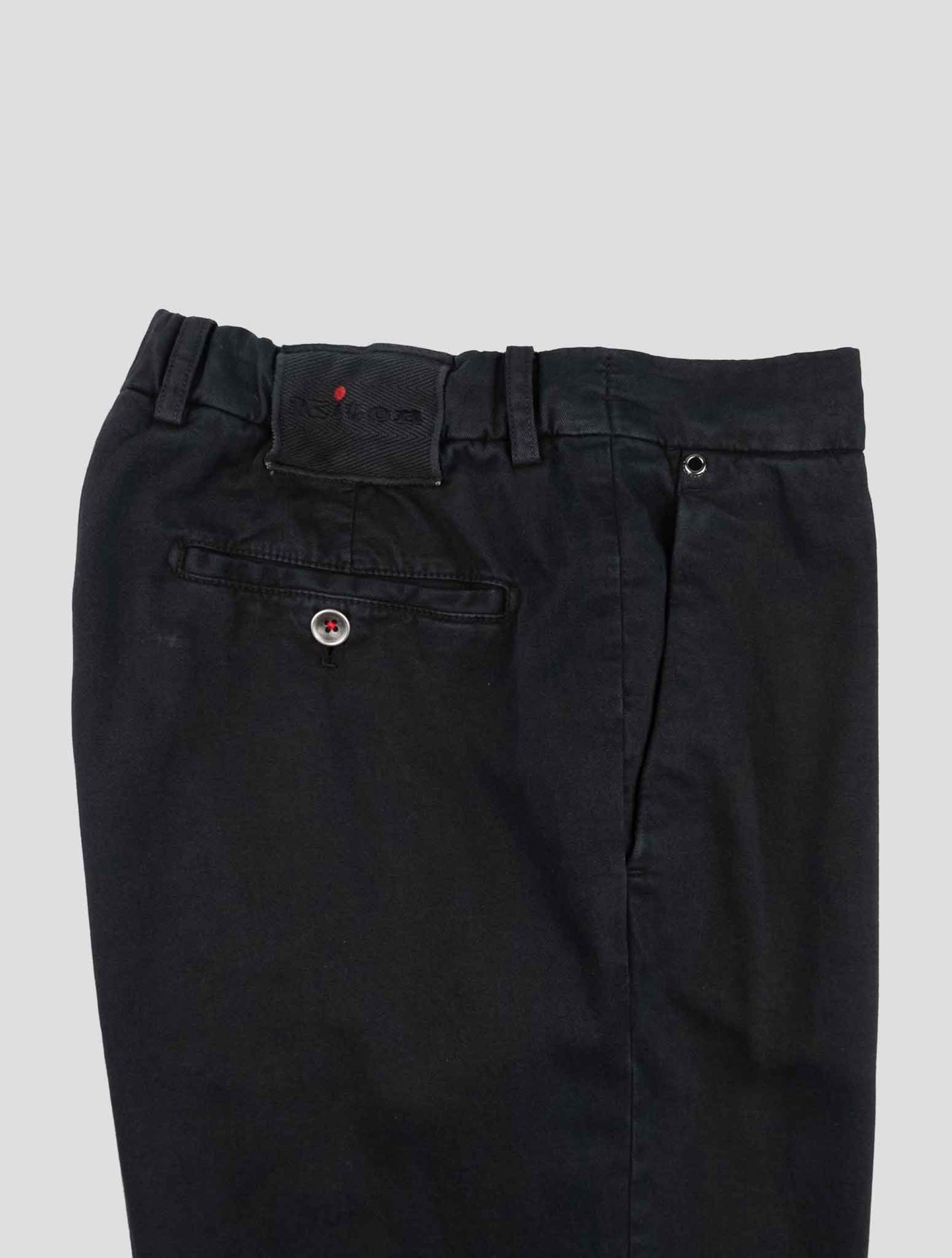 Kiton Black Cotton Cashmere Ea Pants