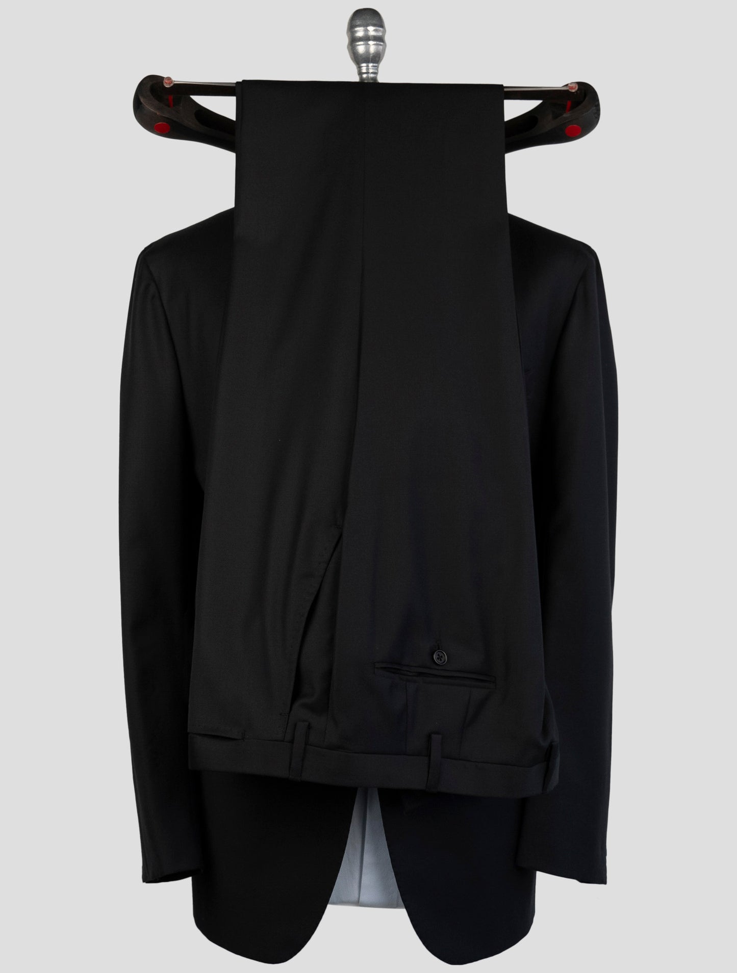 Kiton Black Wool 150's Diamante Blue Suit