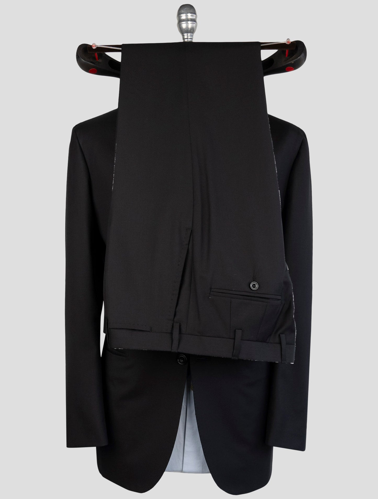 Kiton Black Wool 150's Diamante Blue Suit