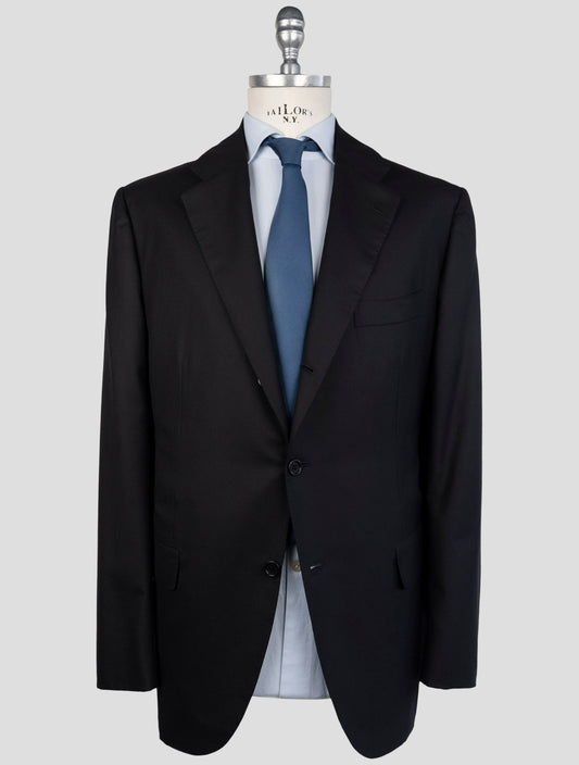 Kiton Black Wool 14 Micron Suit