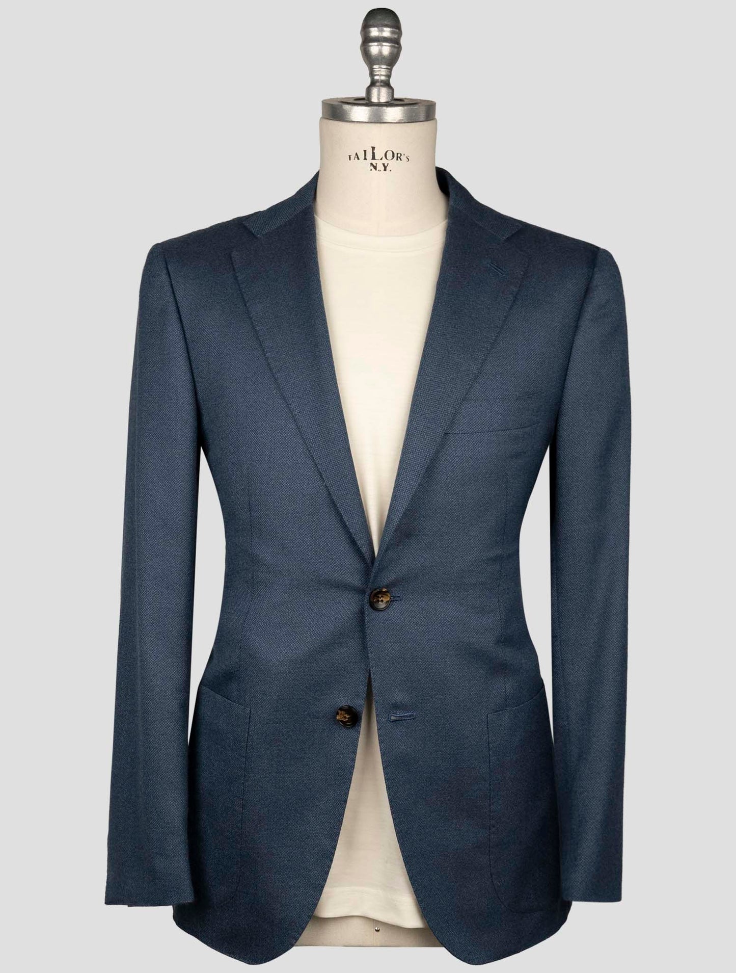 Kiton Blue Cashmere Silk Blazer