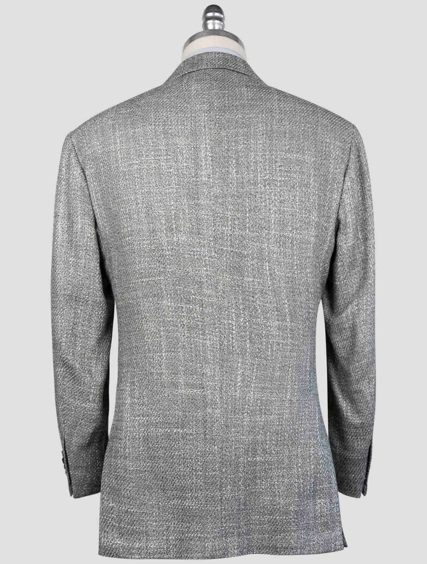 Kiton Gray Silk Cashmere Wool Blazer