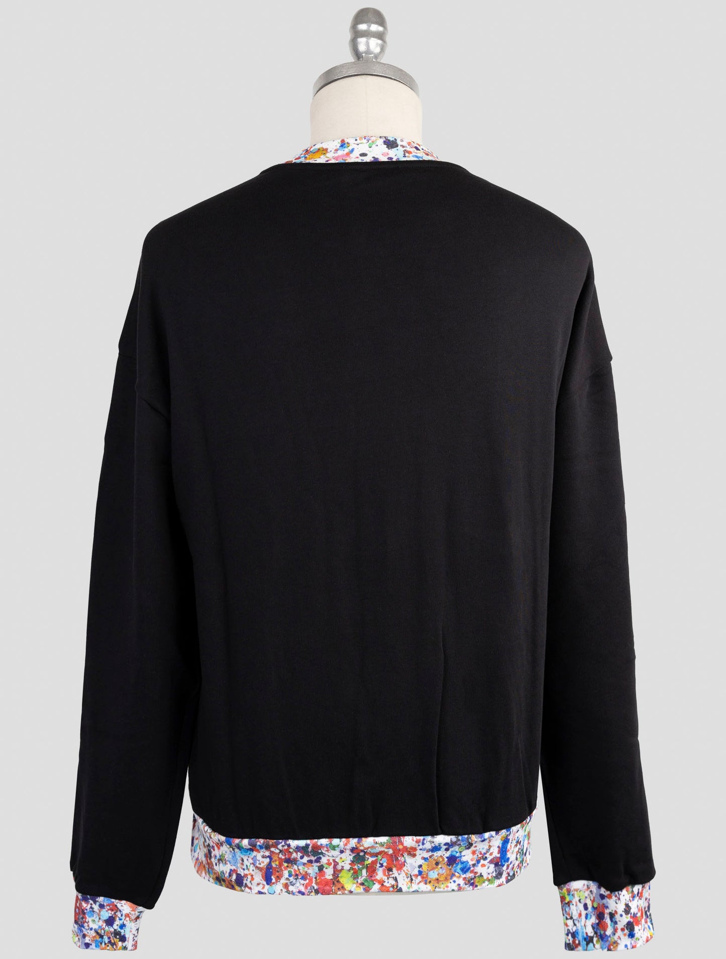 Kiton Knt Black Cotton Sweater Crewneck
