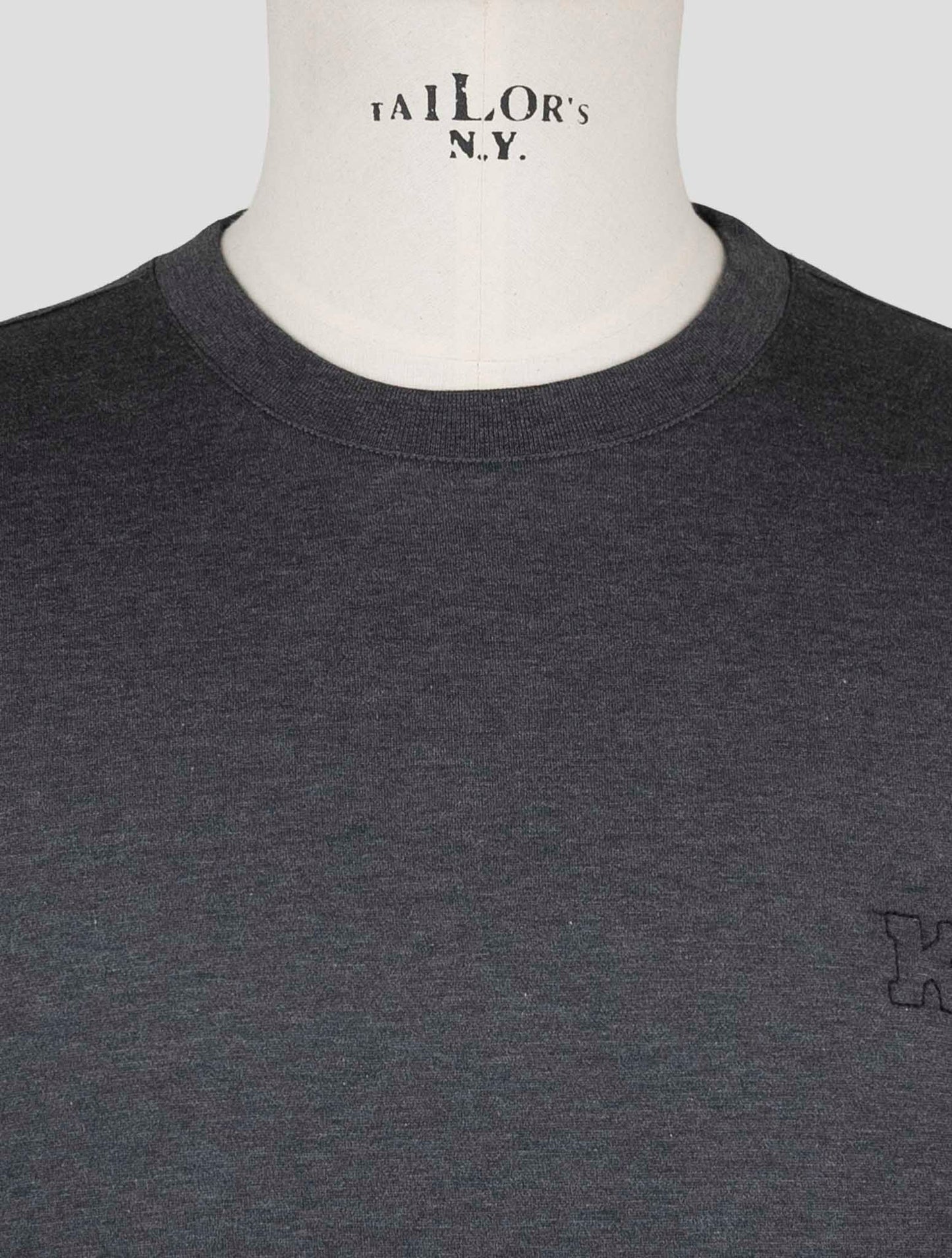 Kiton Knt Gray Cotton T-Shirt
