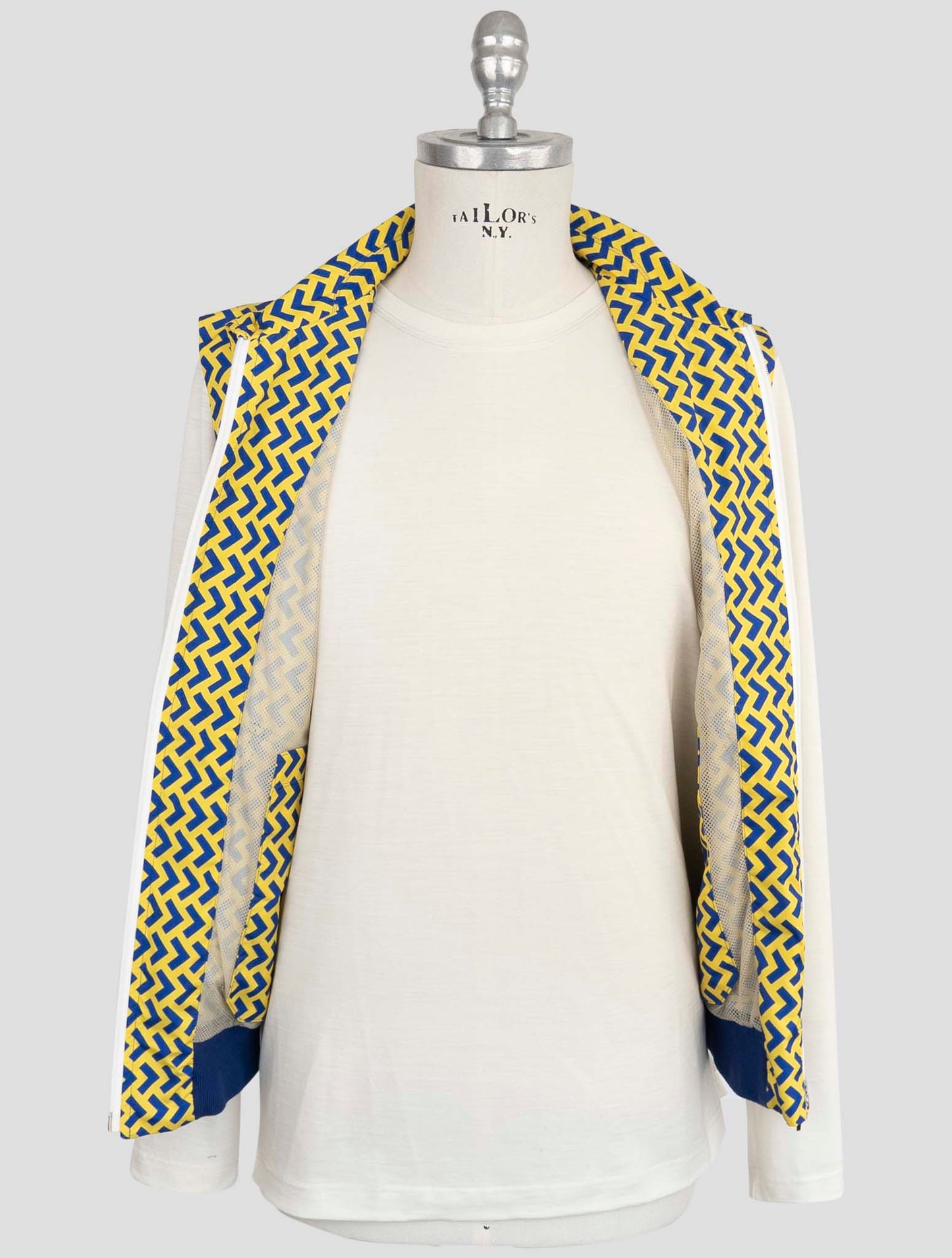Kiton Yellow Blue Pl Coat Gilet