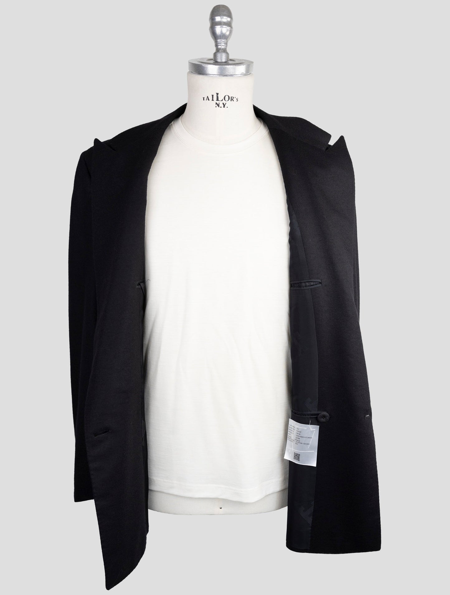 Kiton Knt Black Virgin Wool Blazer
