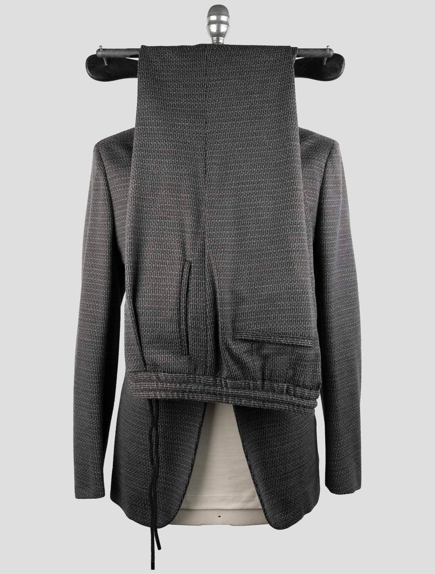 Kiton Knt Gray Cashmere Wool Pl Suit