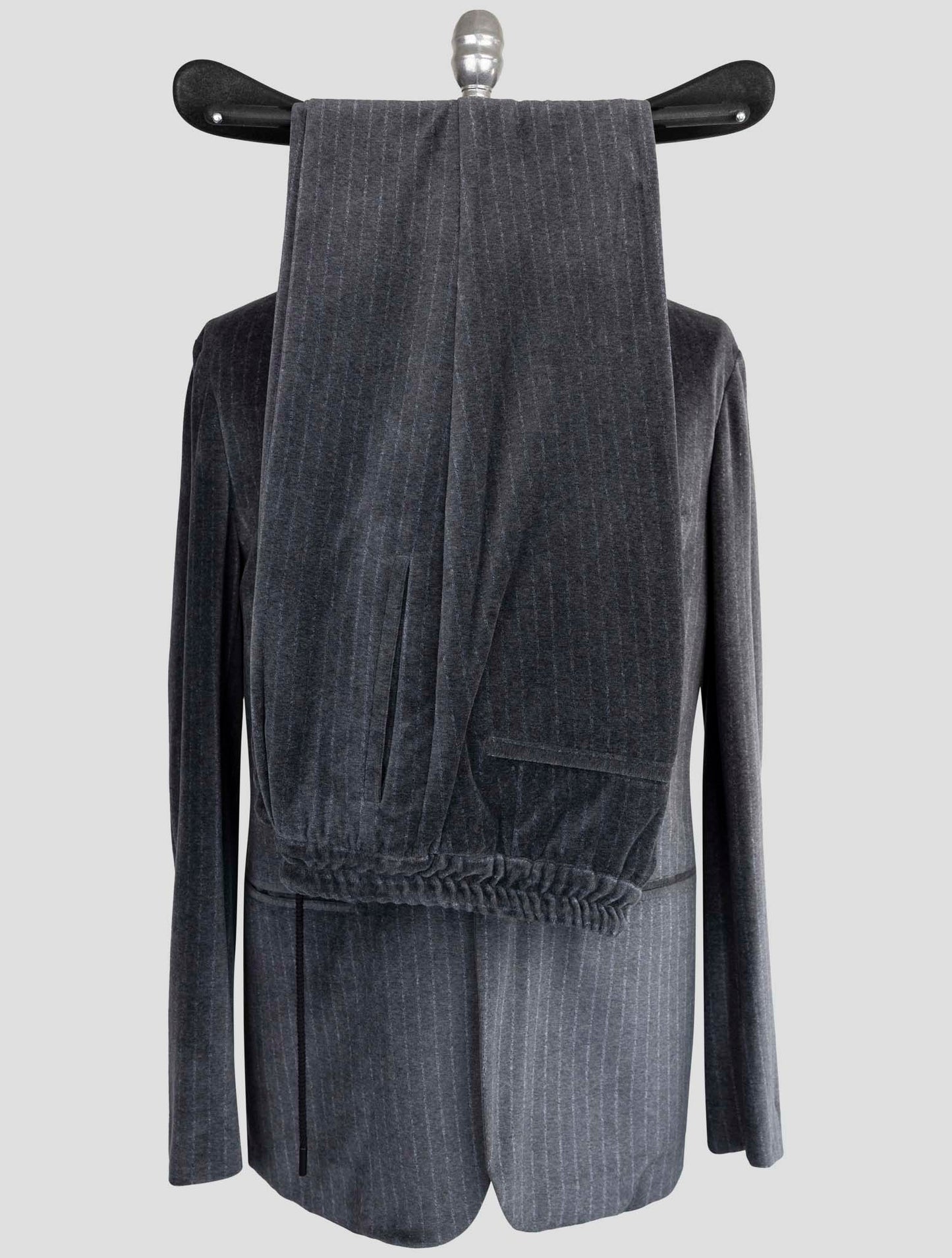 Kiton Knt Gray Cotton Pl Velvet Suit