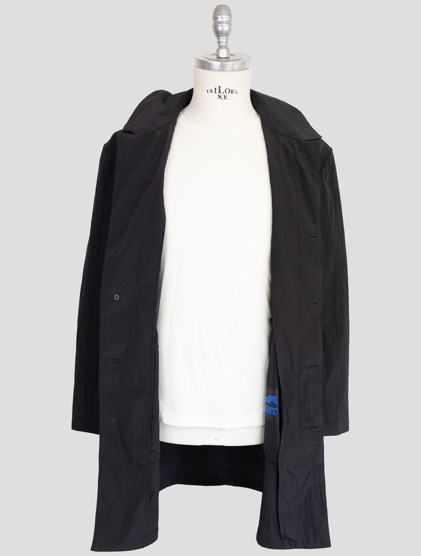 Kiton Knt Black Pa Overcoat