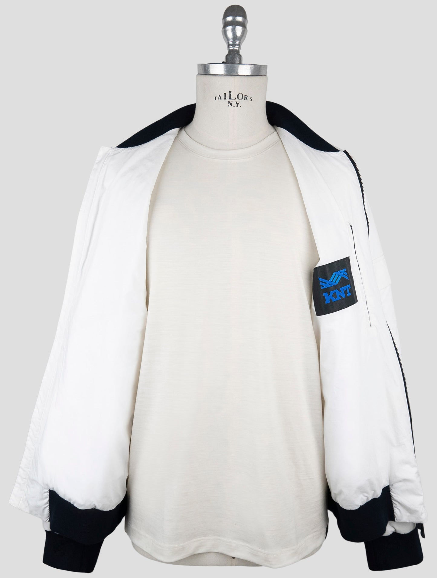 Kiton Knt White Cotton Coat