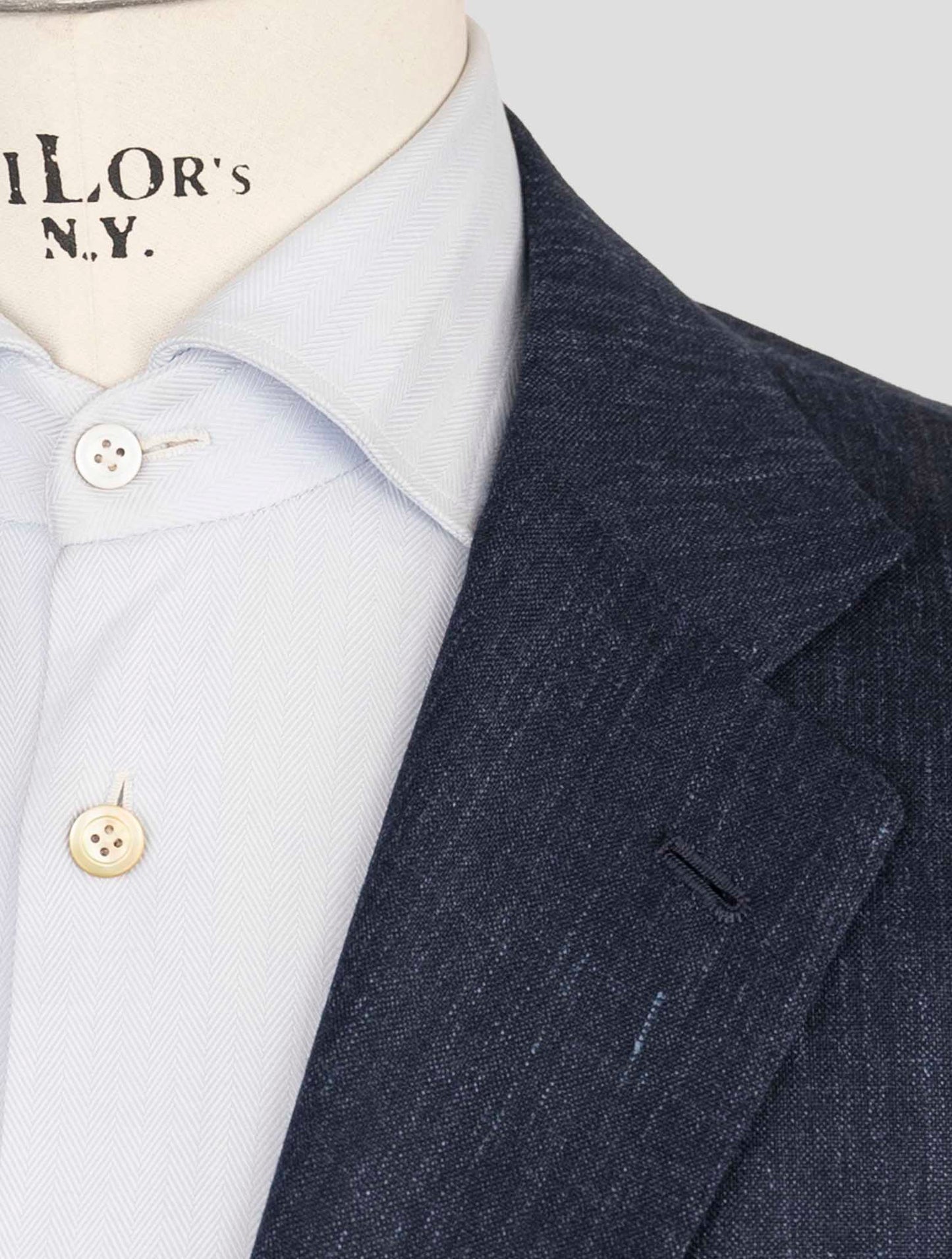 Kiton Blue Cashmere Linen Silk Suit