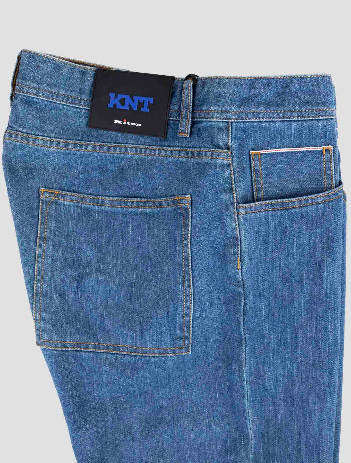 Kiton Knt Blue Cotton Pe Jeans