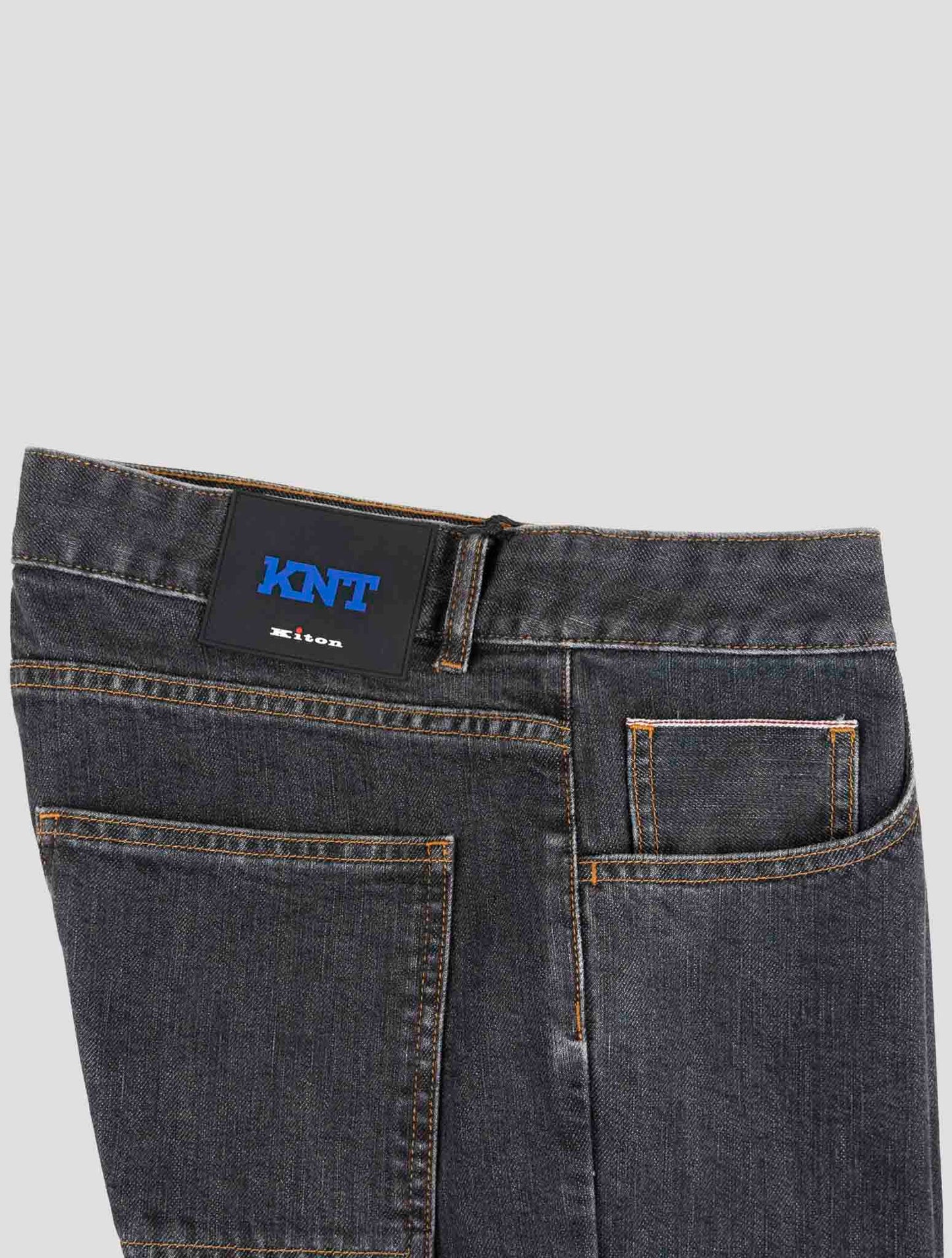 Kiton Knt Gray Cotton Pe Jeans