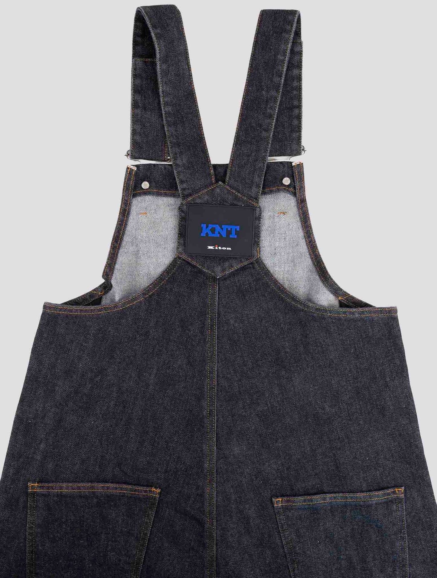 Kiton Knt Gray Cotton Pe Salopette