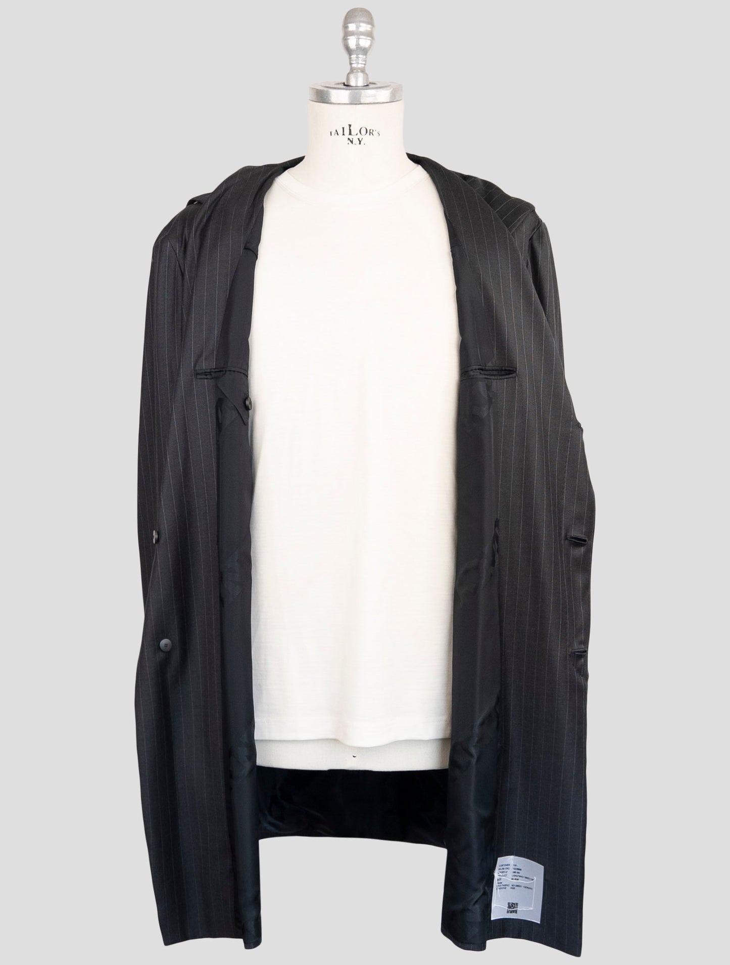 Kiton Knt Gray Virgin Wool Overcoat