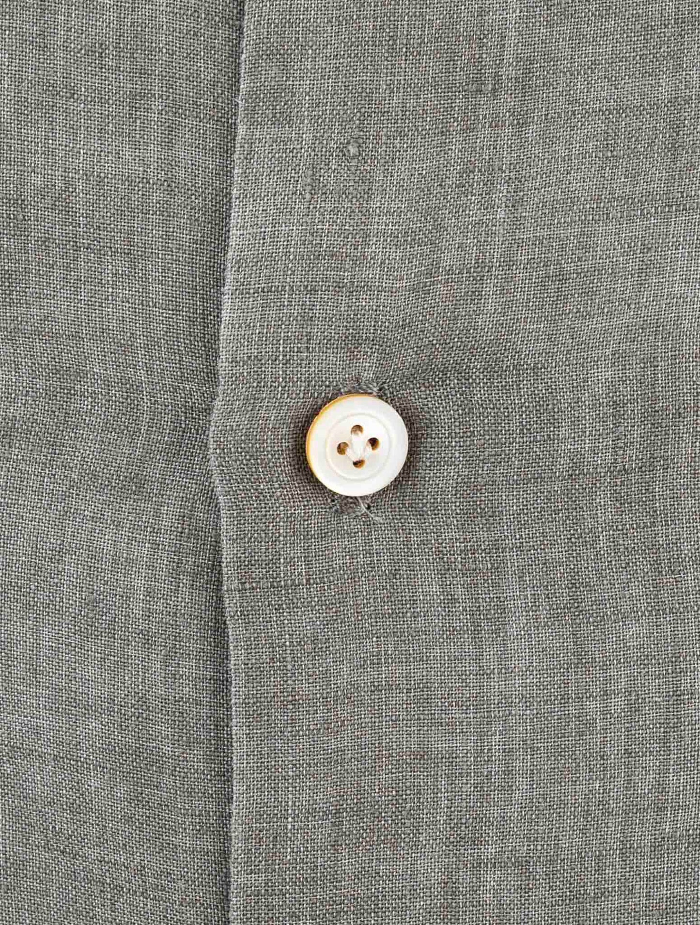 Kiton Gray Linen Shirt