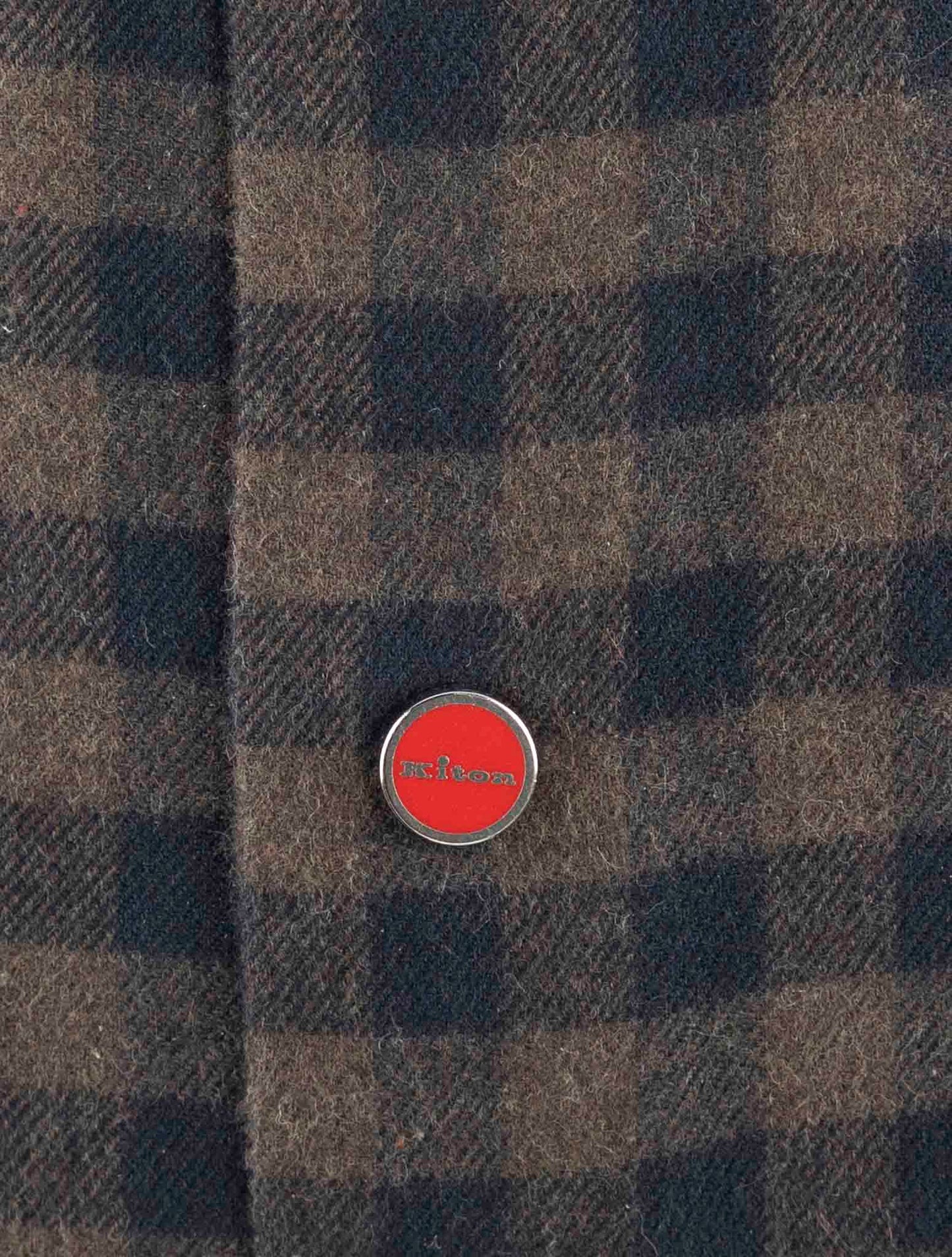 Kiton Green Blue Cotton Shirt