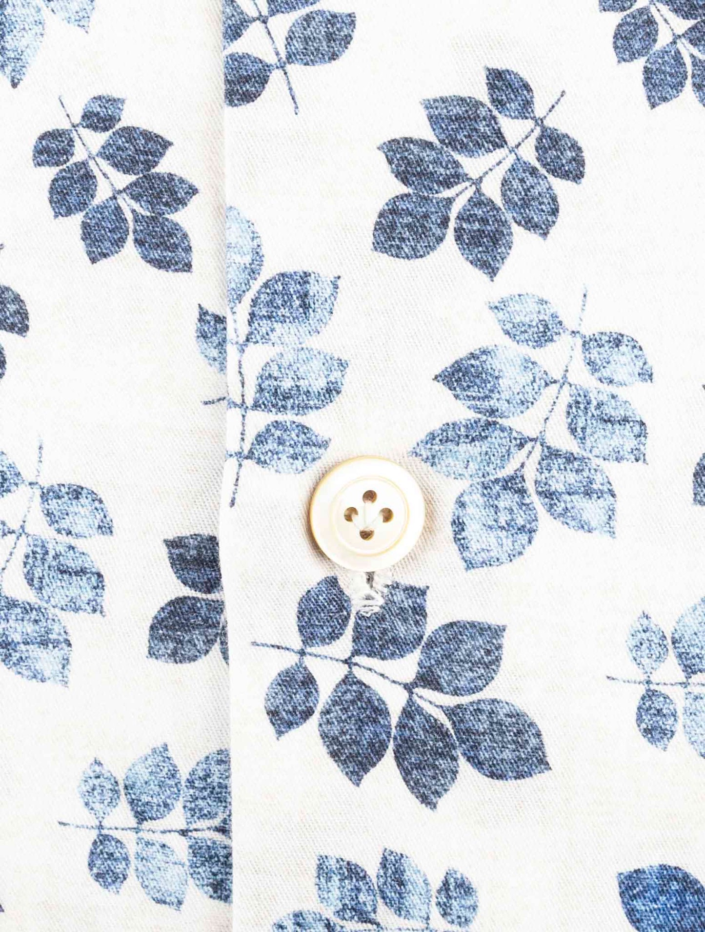 Kiton White Blue Cotton Shirt