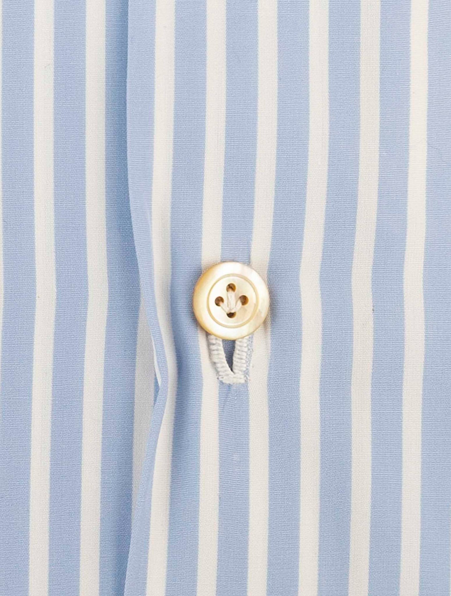 Kiton Light Blue White Cotton Shirt