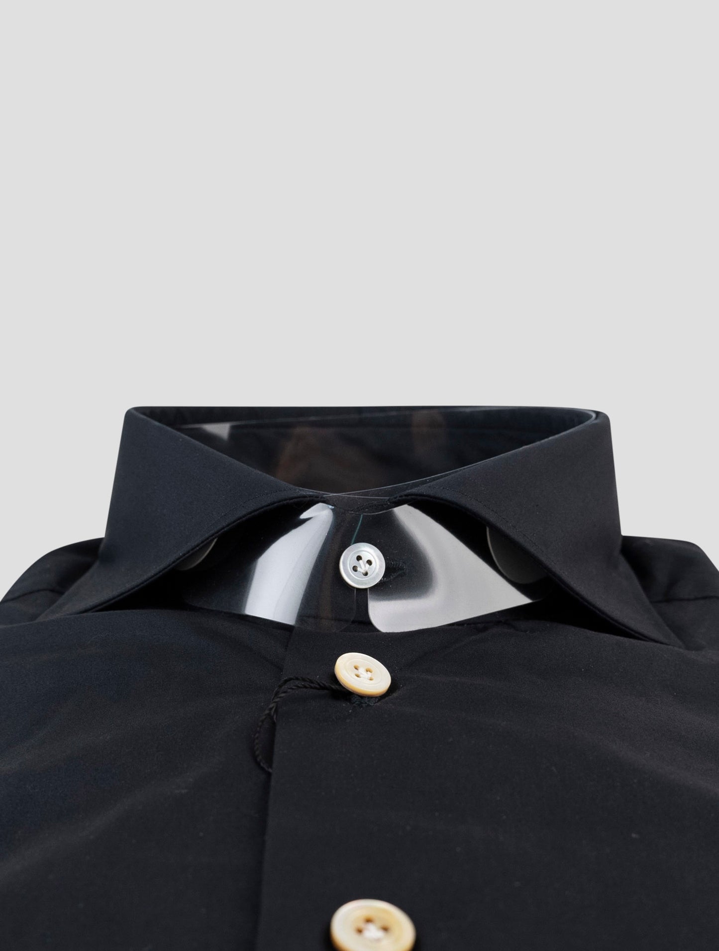 Kiton Black Cotton Shirt