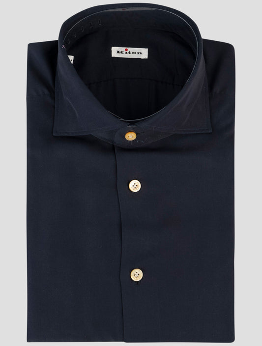 Kiton Blue Lyocell Shirt