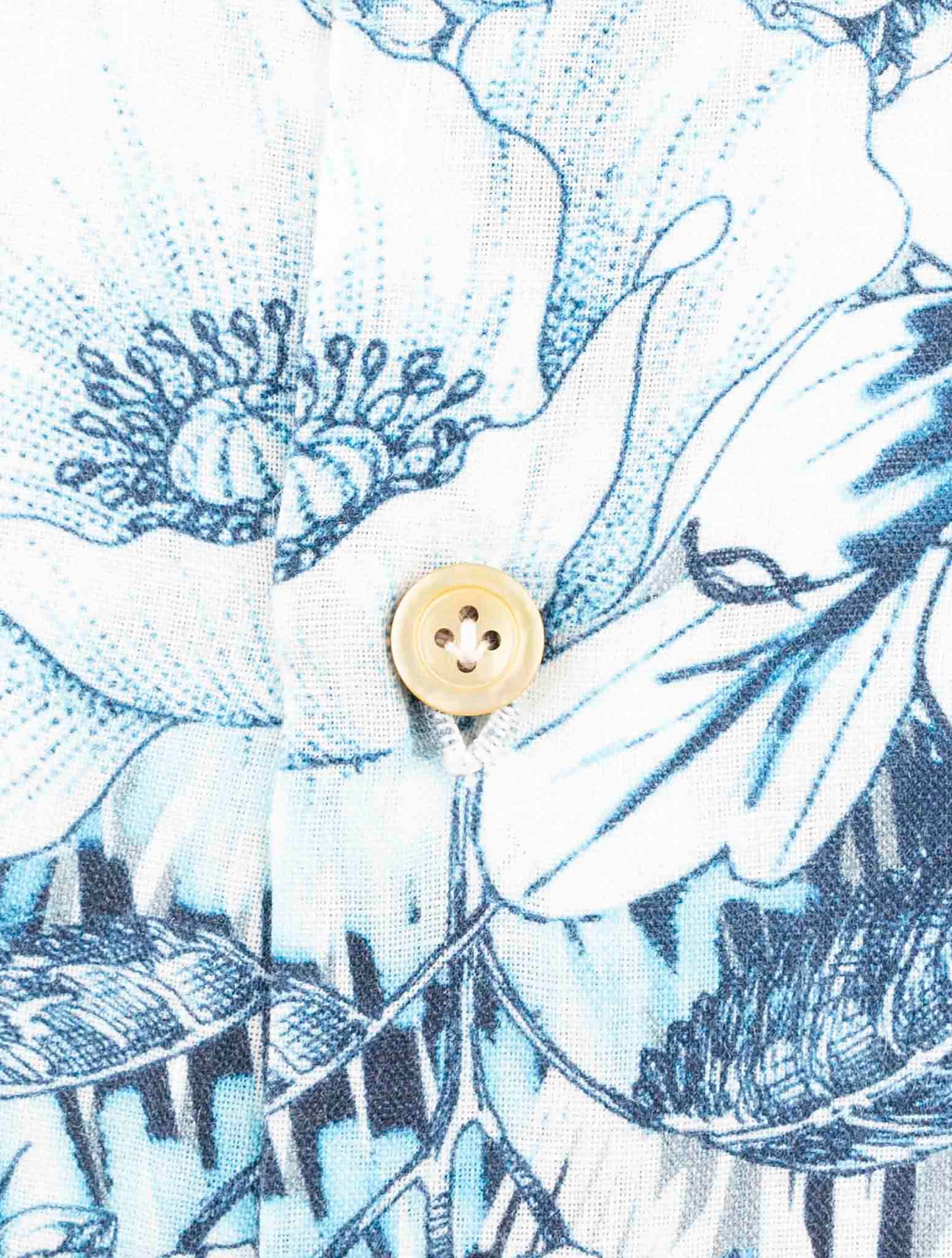 Kiton Blue Linen Shirt