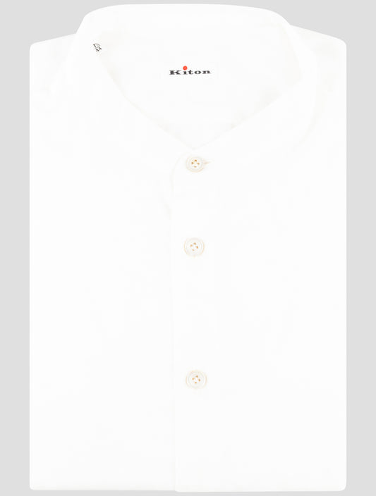 Kiton White Cotton Shirt