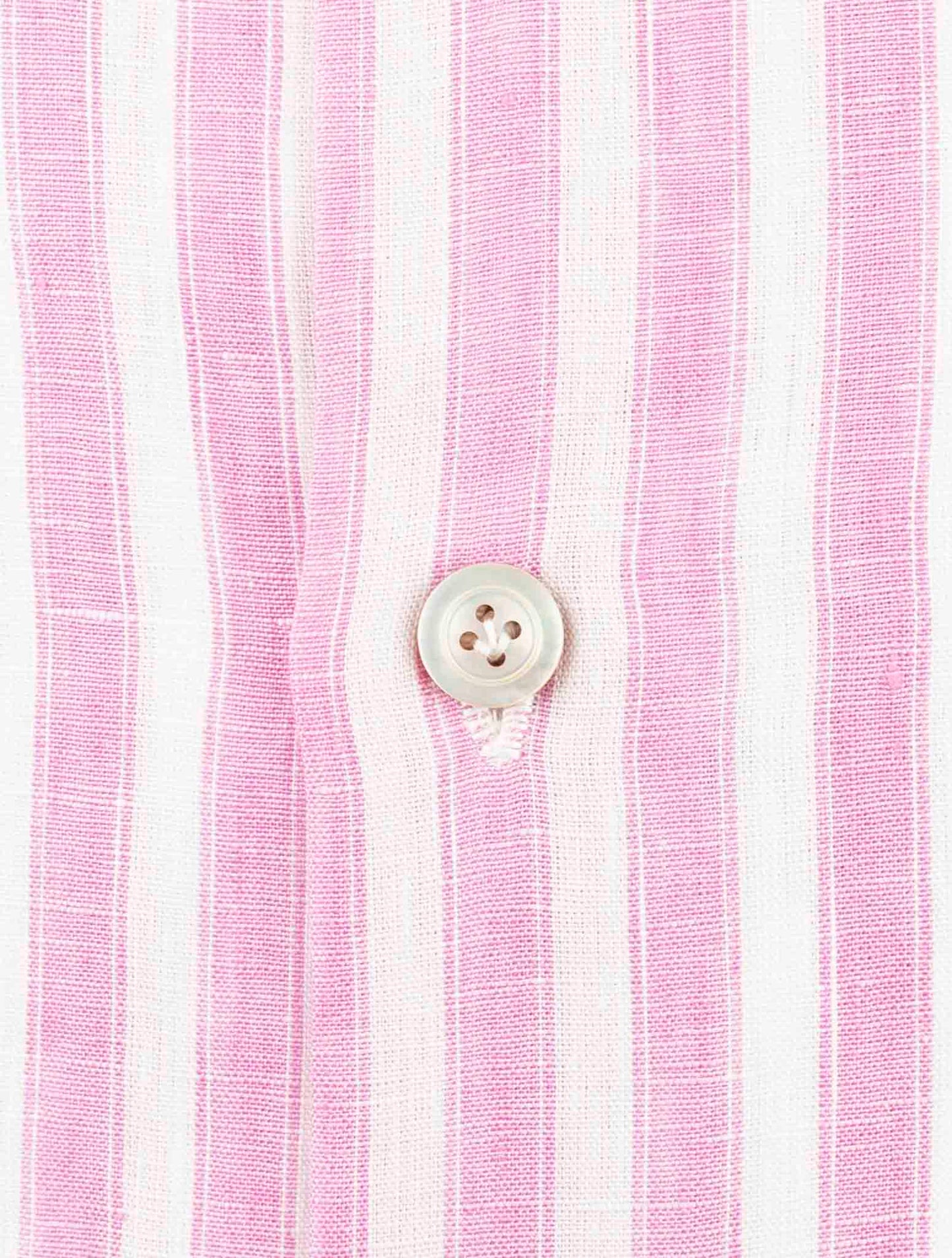 Kiton Pink White Linen Shirt