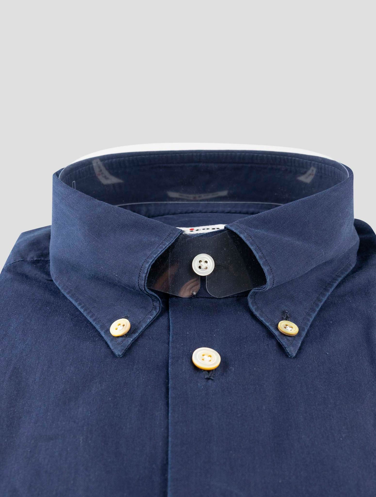 Kiton Blue Cotton Shirt