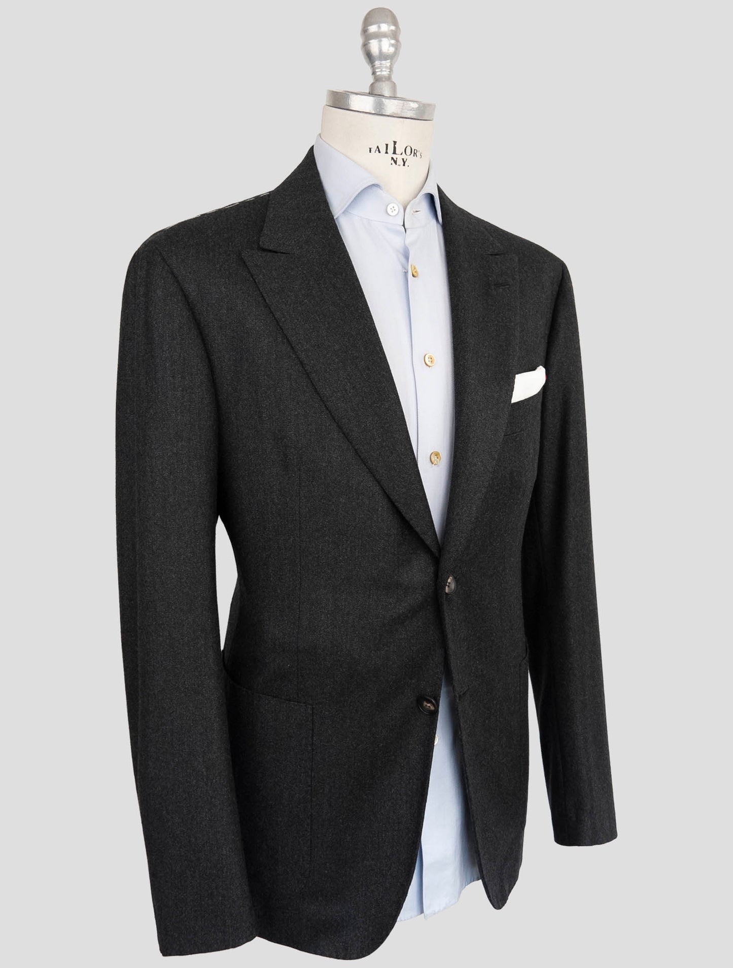 Kiton Dark Gray Cashmere Suit
