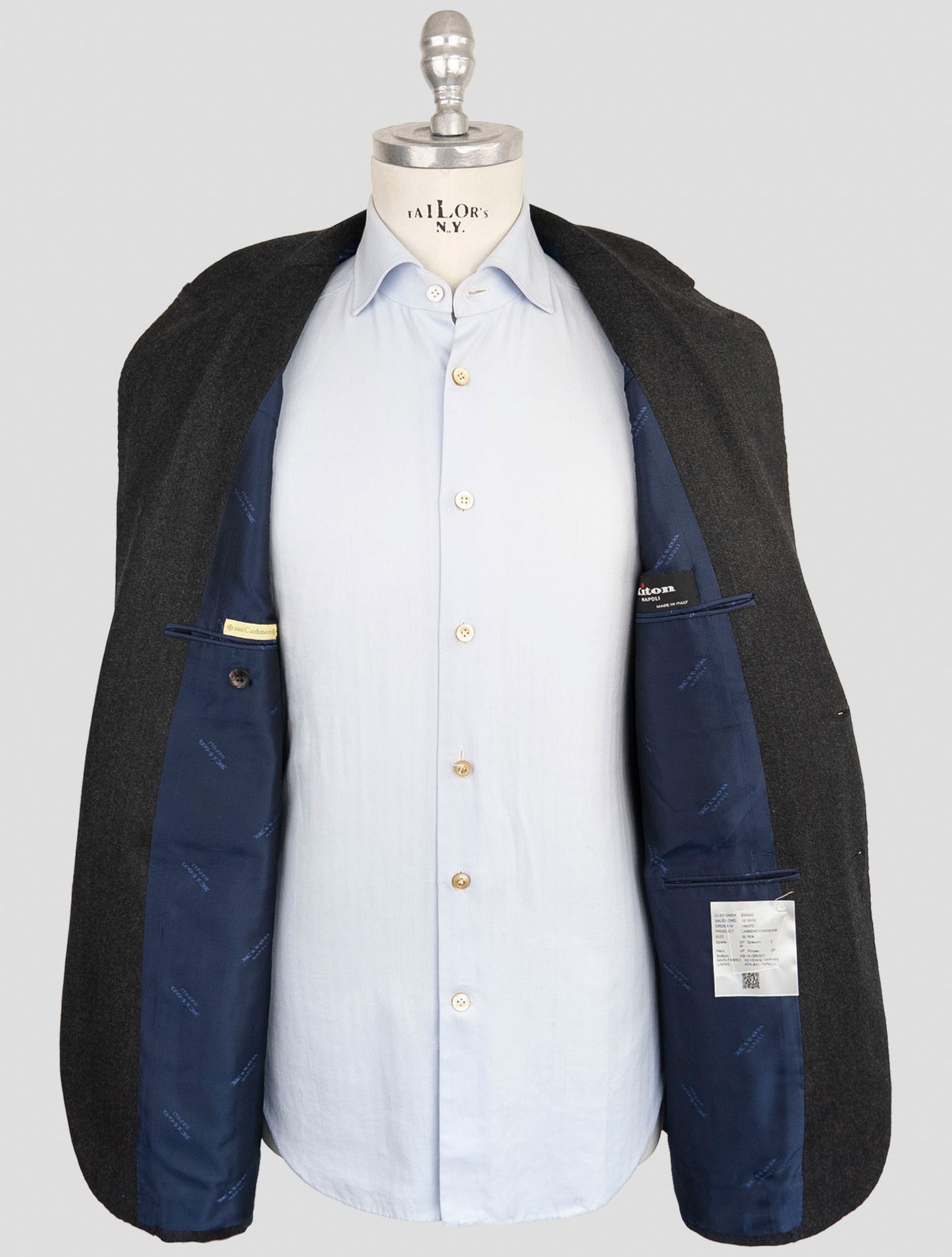 Kiton Dark Gray Cashmere Suit