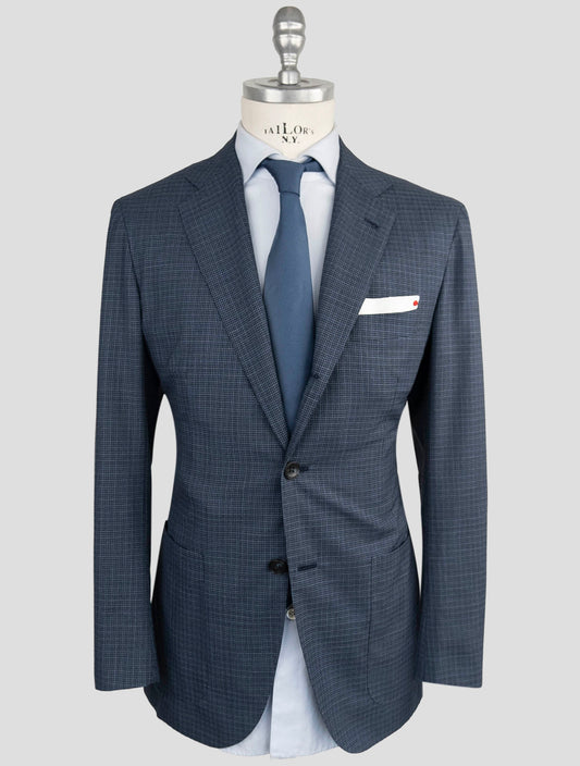Kiton Blue Fleece Wool Suit