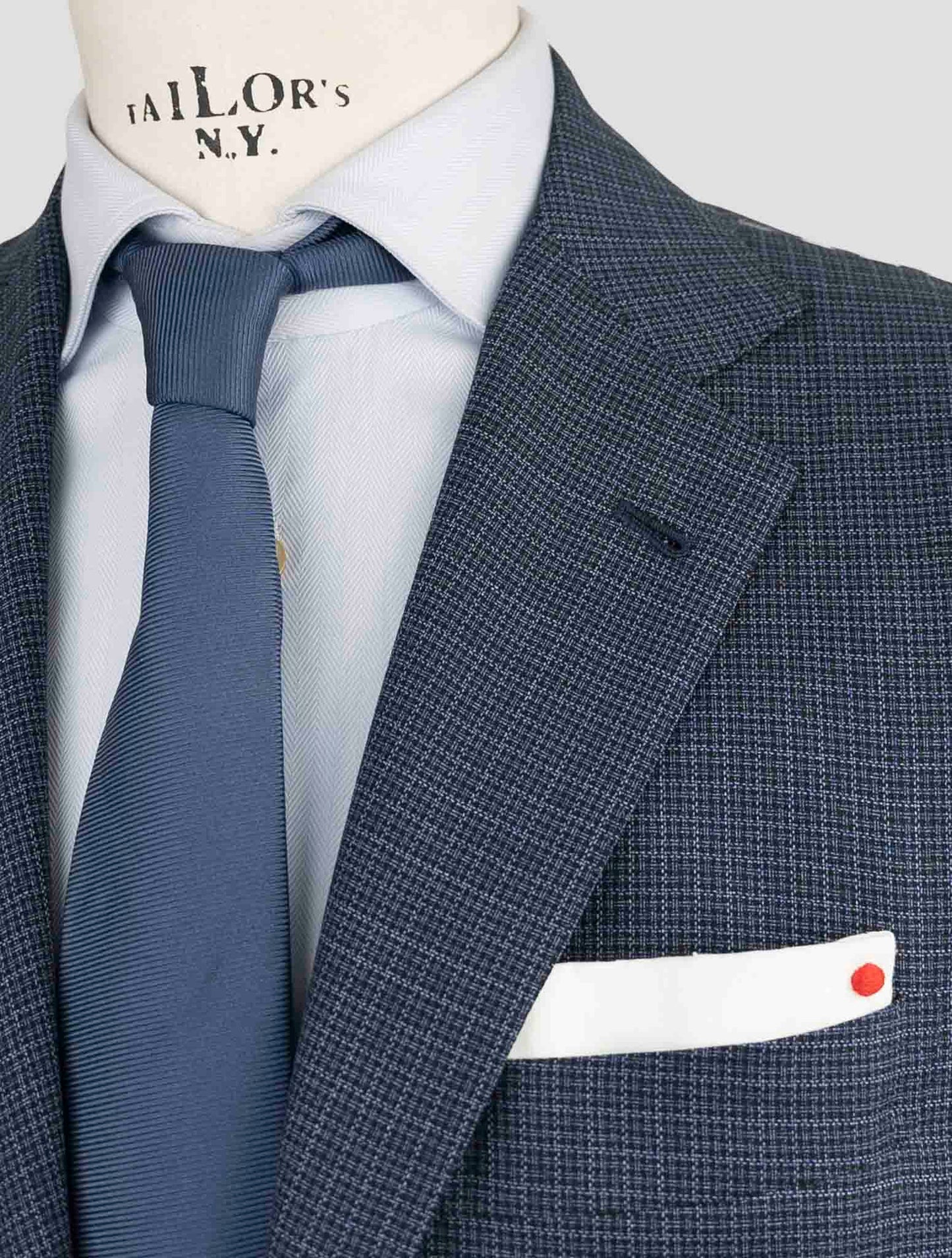 Kiton Blue Fleece Wool Suit
