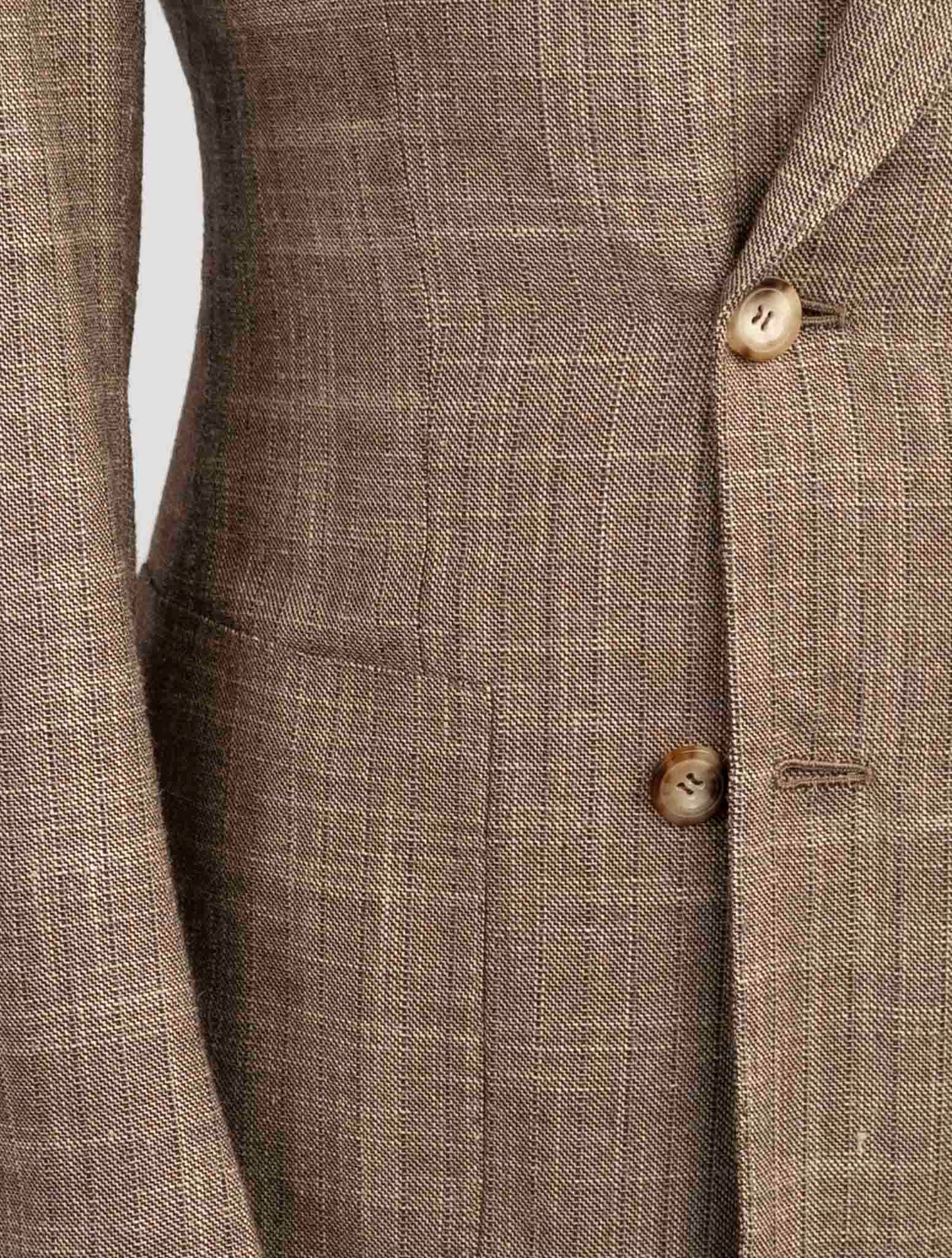 Kiton Brown Cashmere Silk Blazer