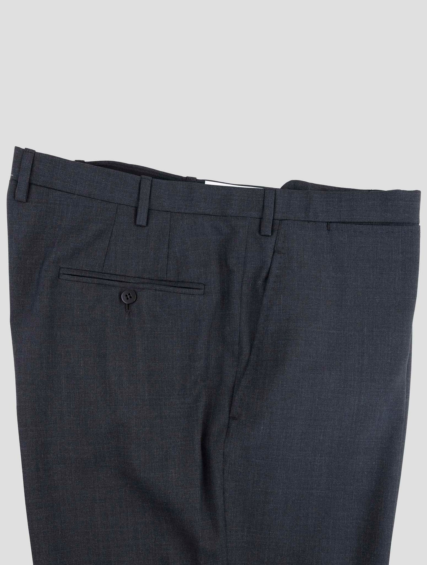 Kiton Gray Wool Dress Pants