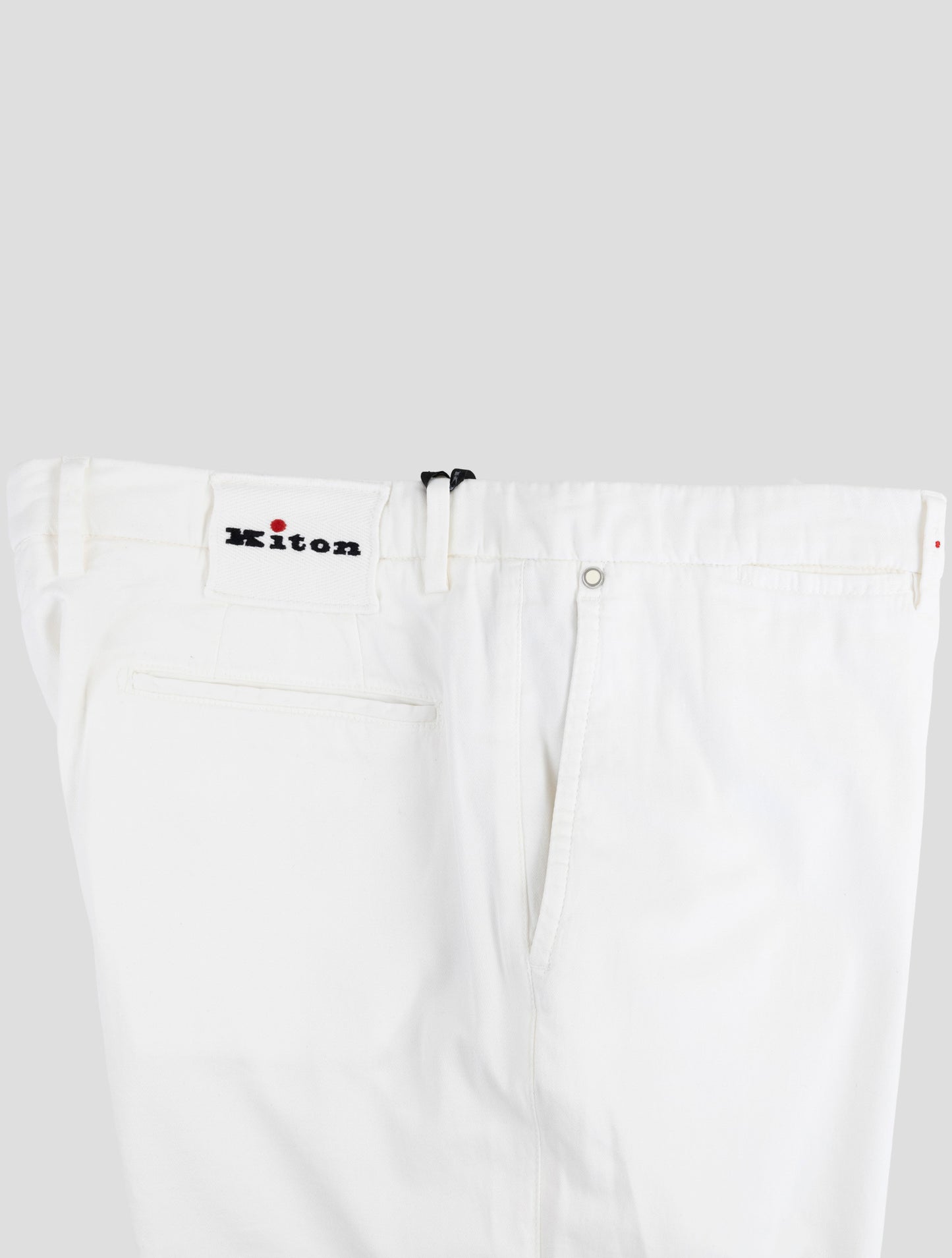 Kiton White Cotton Ea Pants