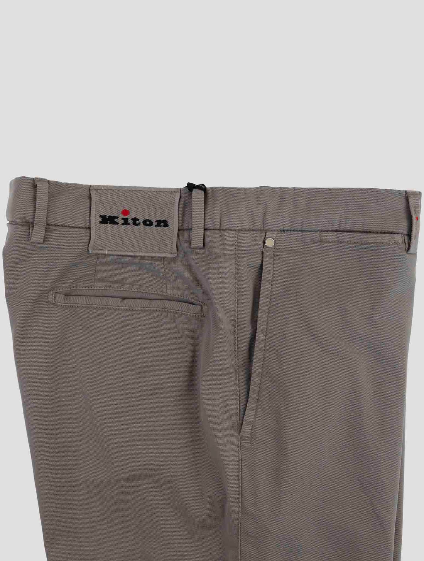 Kiton Taupe Cotton Silk Ea Pants