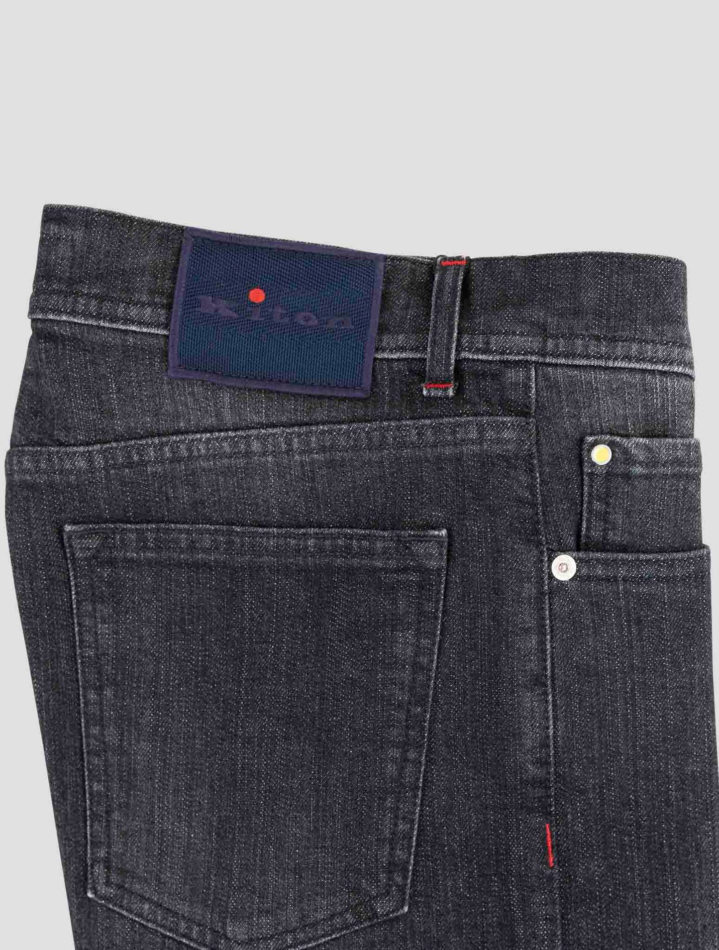 Kiton Dark Gray Cotton Ea Jeans