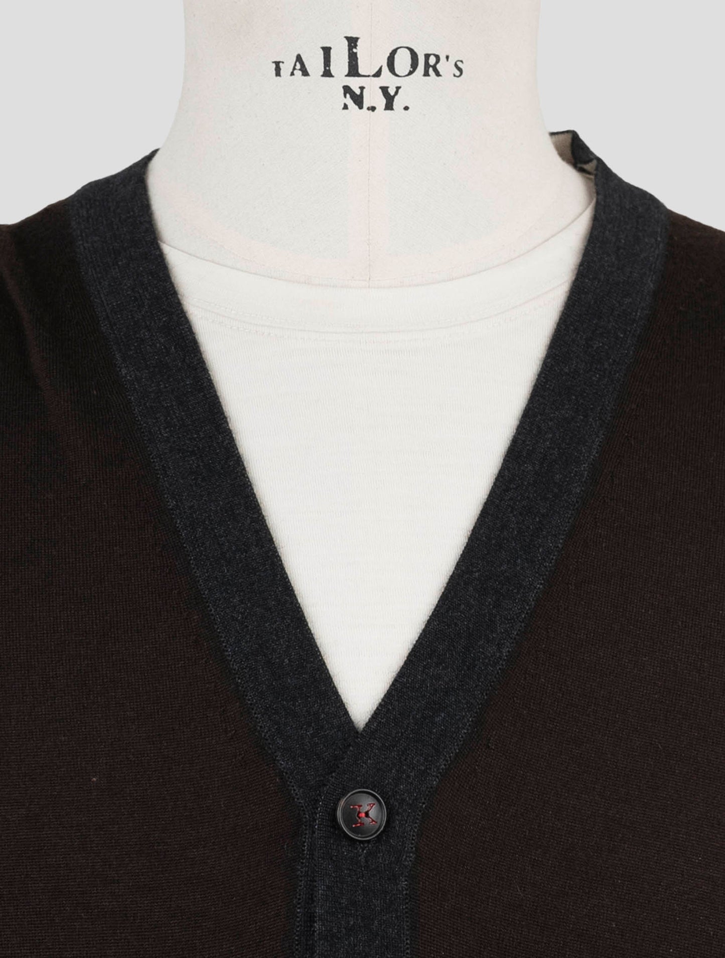 Kiton Brown Cashmere Silk Sweater Cardigan