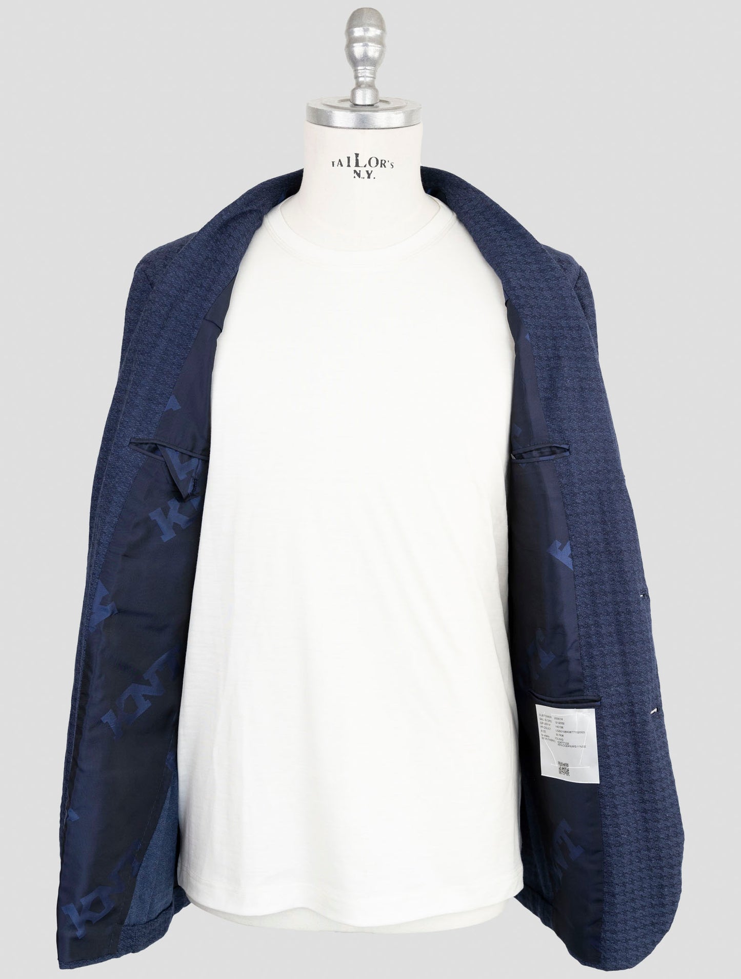 Kiton Knt Blue Cotton Cashmere Silk Blazer