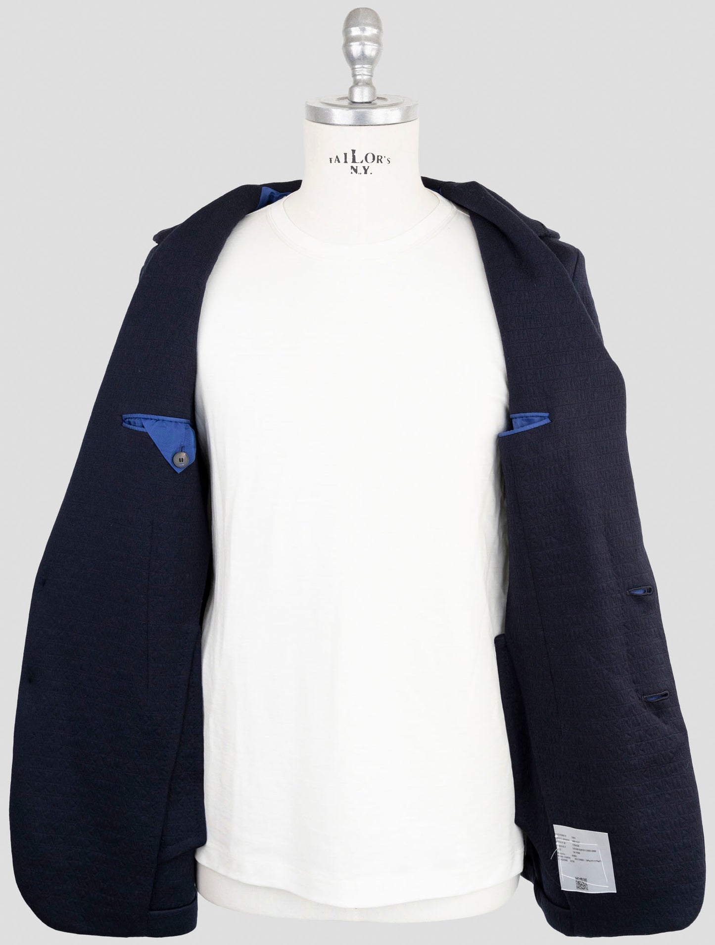 Kiton Knt Dark Blue Virgin Wool Blazer