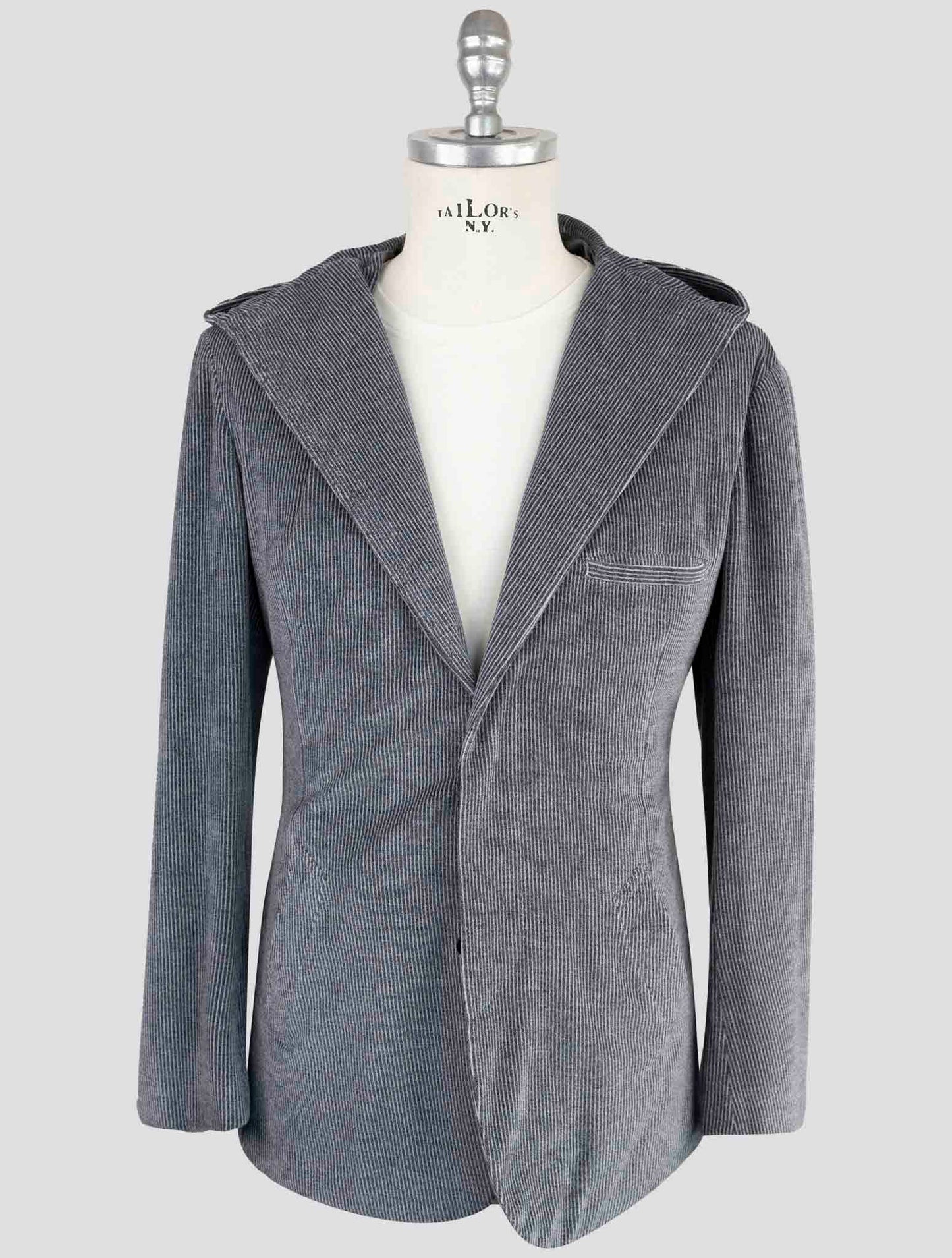 Kiton Knt Gray Cotton Pl Suit